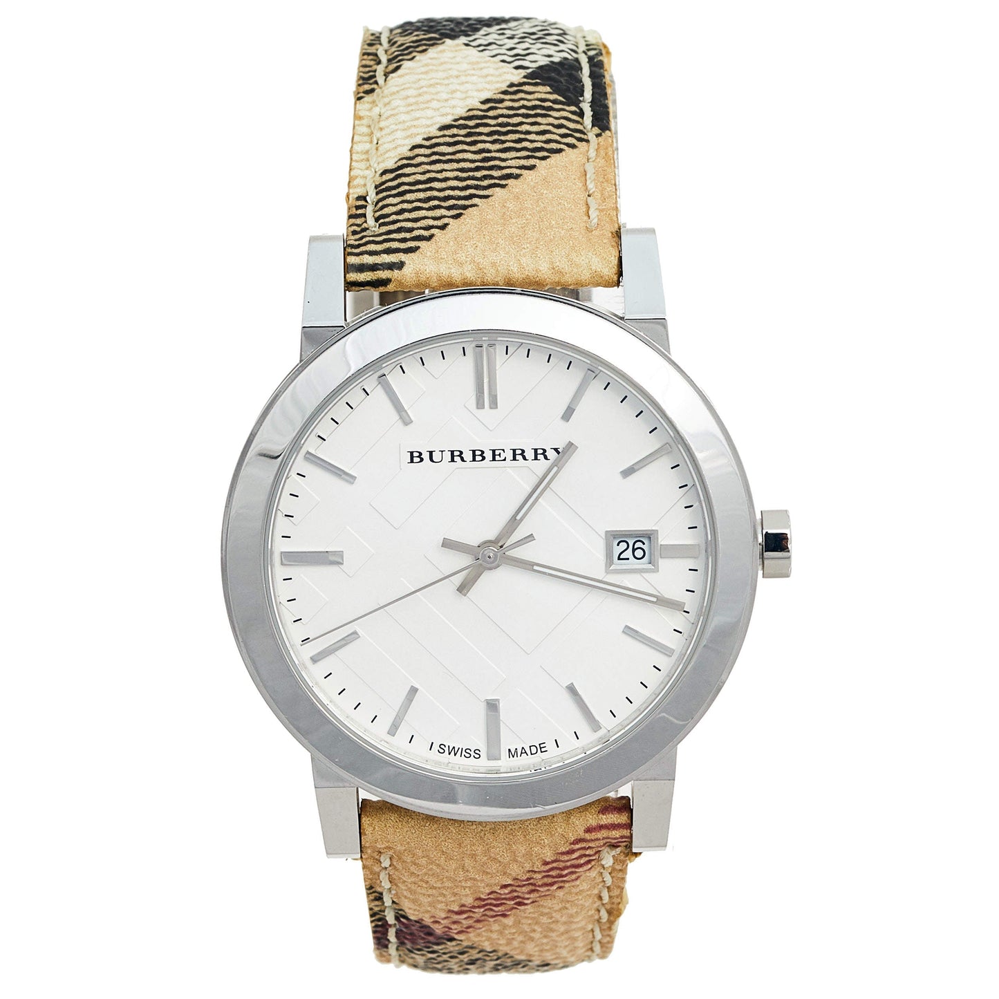 Burberry Haymarket Check PVC Strap 38mm Ladies Watch BUR9025