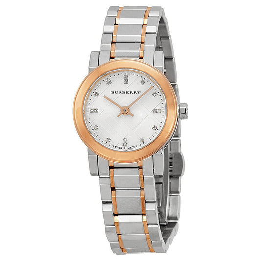 Burberry Heritage Grey Dial Two-tone Stainless Steel Ladies Watch BU9214