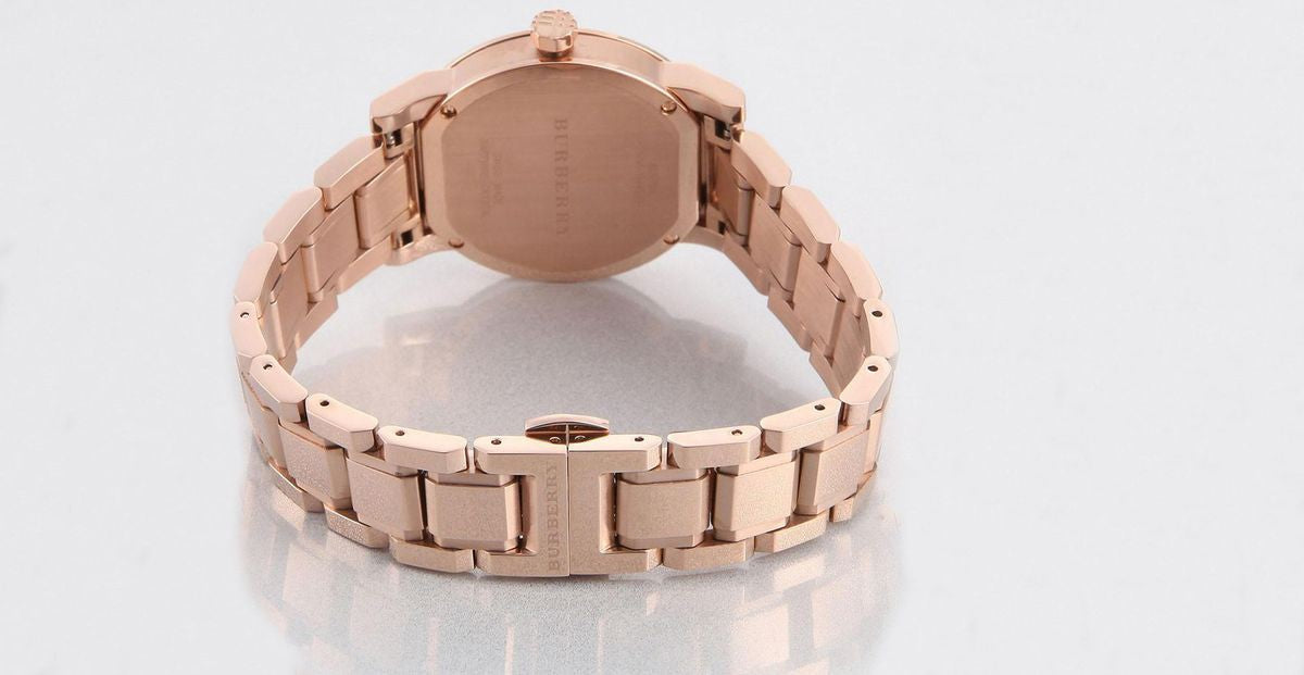 Burberry Swiss Rose Gold Stainless Steel White Dial Women's Watch BU9104
