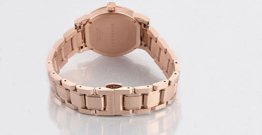 Burberry Swiss Rose Gold Stainless Steel White Dial Women's Watch BU9104