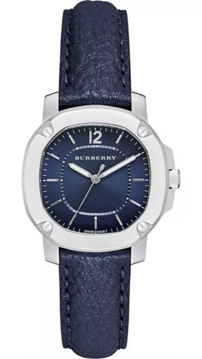 Burberry The Britain Blue Sunray Dial Blue Leather Strap BBY1716