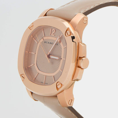 Burberry The Britain Rose Gold Storm Grey Dial Leather BBY1718