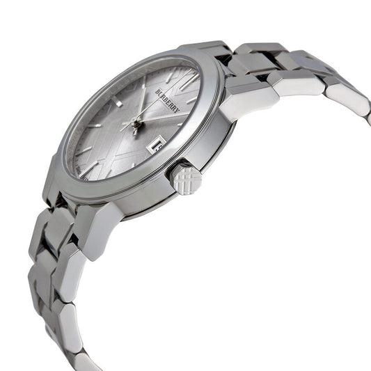 Burberry The City Grey Dial Stainless Steel Ladies Watch BU9143
