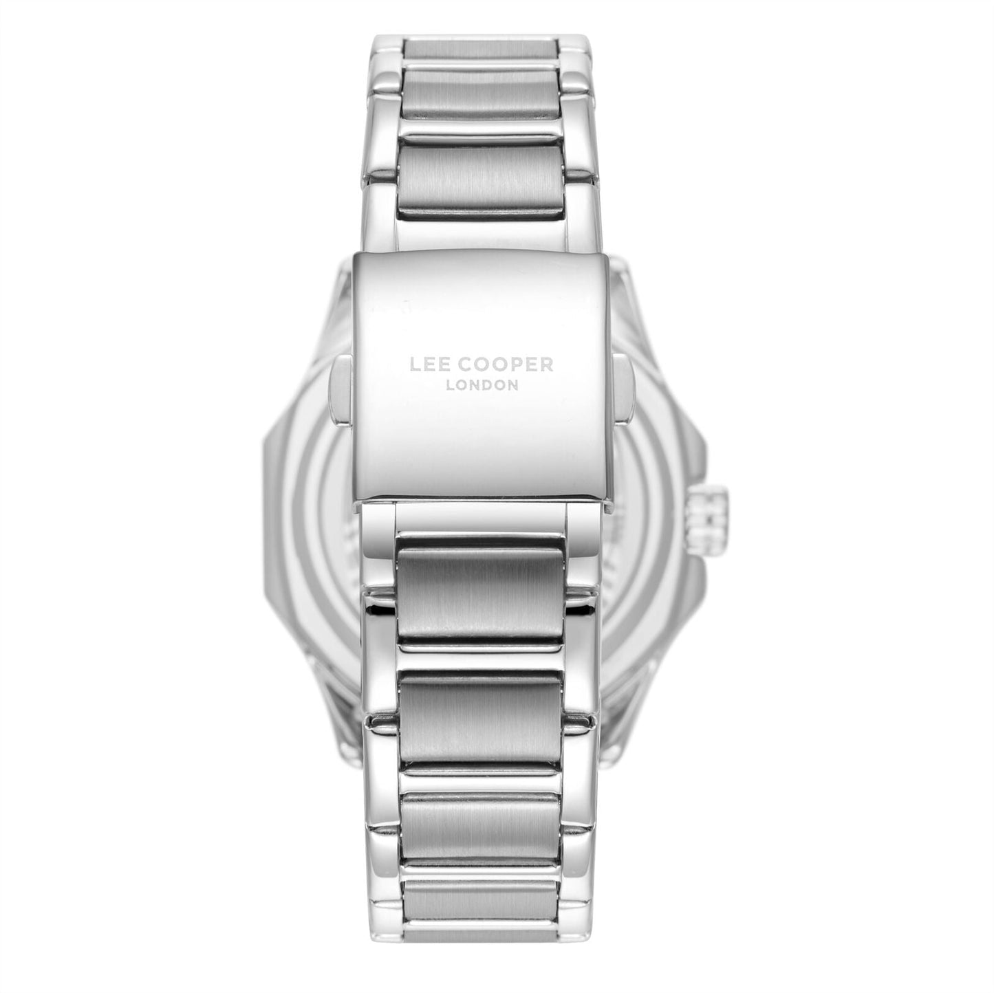 Lee Cooper dark blue square dial paired silver metal strap Men's Watch - LC08246.390