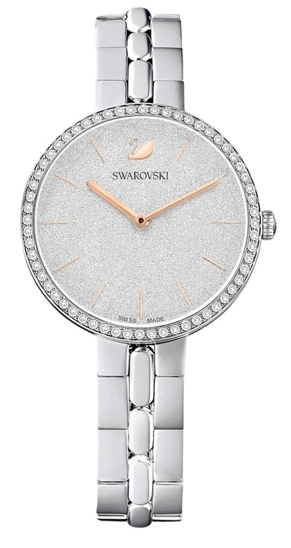 Swarovski Cosmopolitan Crystal Index Blue Dial Silver Steel Women's Watch 5517807