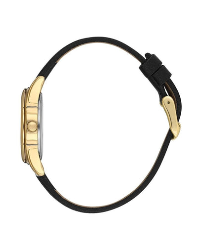 Daniel Klein Arcadia watch worn on wrist showing strap and side profile