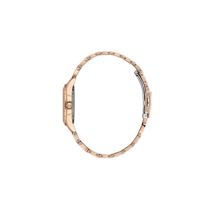 Daniel Klein rose gold ladies watch bracelet side profile showing link design