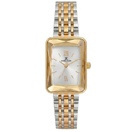 Daniel Klein Premium Rectangular Two Tone Watch - DK.1.13875-5