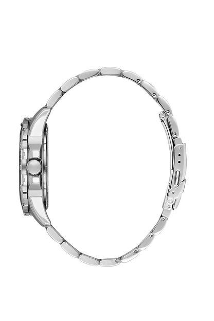 Daniel Klein DK.1.13884-2 watch side profile showing case and stainless steel bracelet