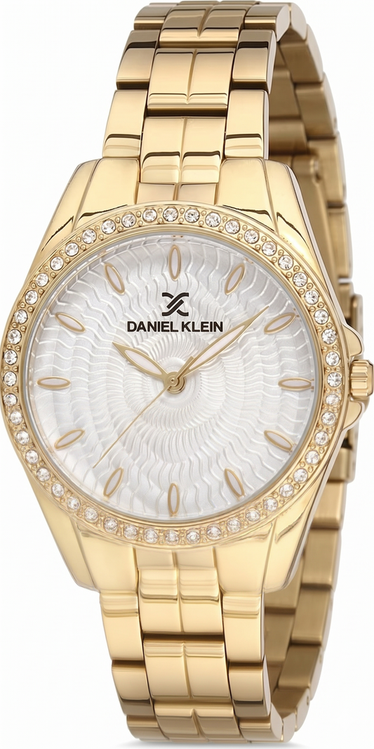 Daniel Klein Elite Ivory Dial Three-Hands Gold Women's Watch - DK.1.13011-3