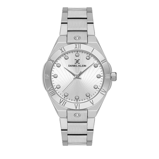 Daniel Klein Elite Three Hand Silver Watch - DK.1.13585-1