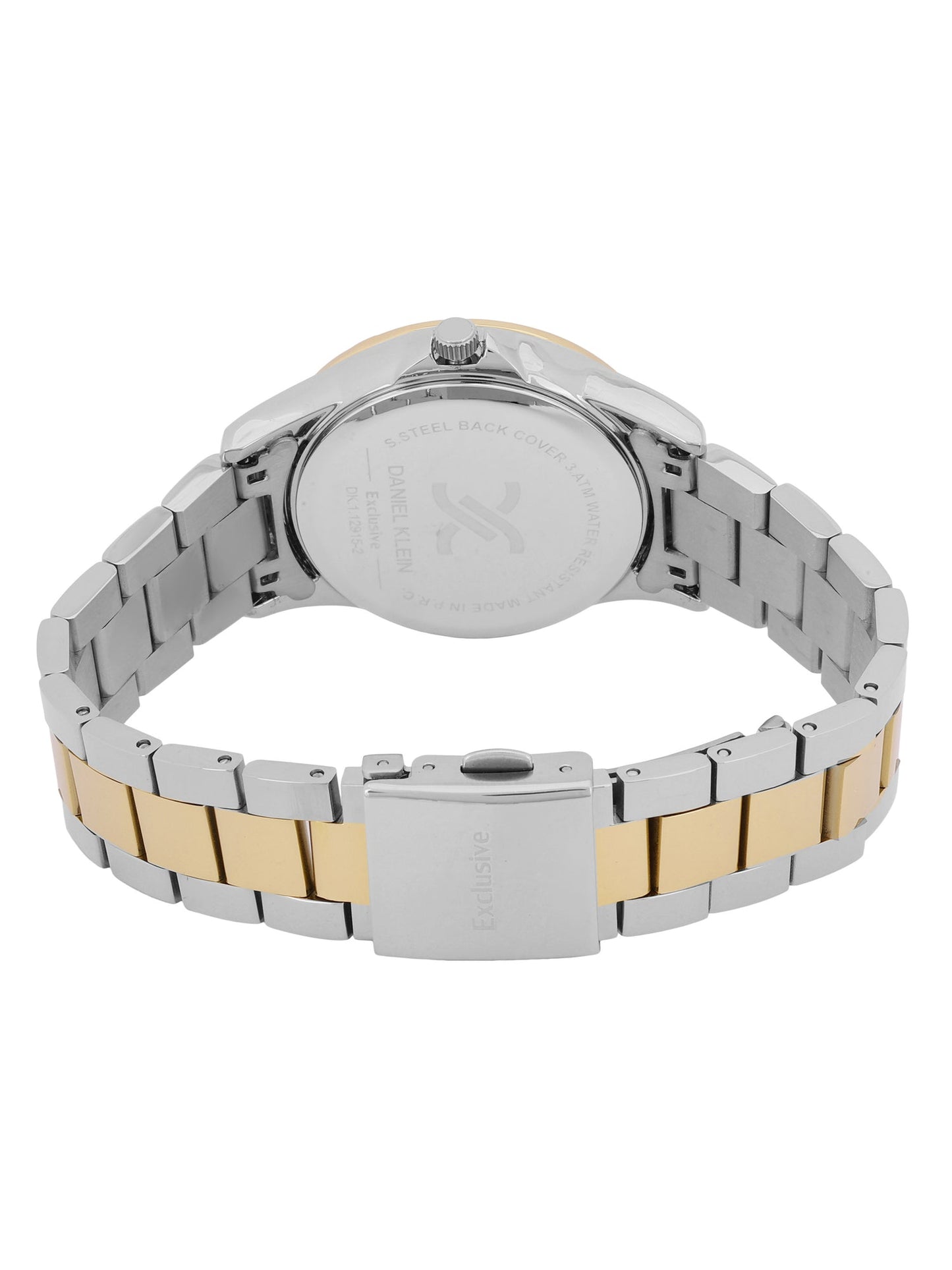 Daniel Klein Exclusive Dimond Multifuntion Black Dial Two Tone Watch - DK.1.12915-4