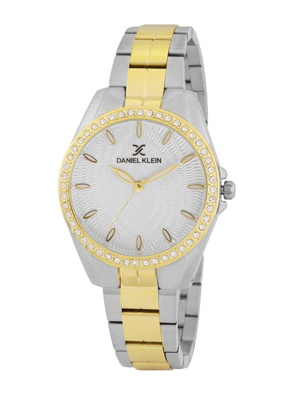 Daniel Klein Classic Silver Dial Two Tone Watch - DK.1.13011-5