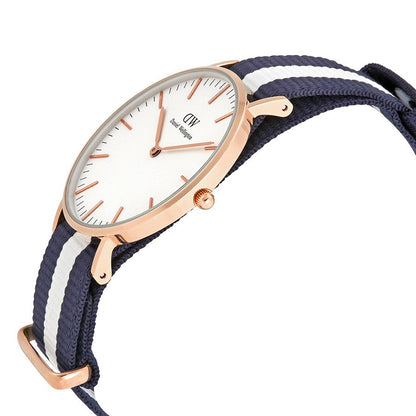 Daniel Wellington Glasgow 36mm White Dial Gold Watch - DW00100031