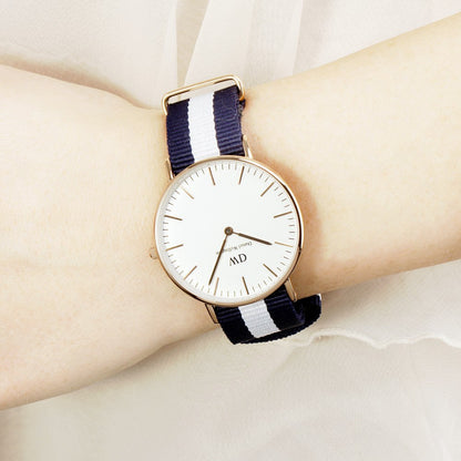 Daniel Wellington Glasgow 36mm White Dial Gold Watch - DW00100031