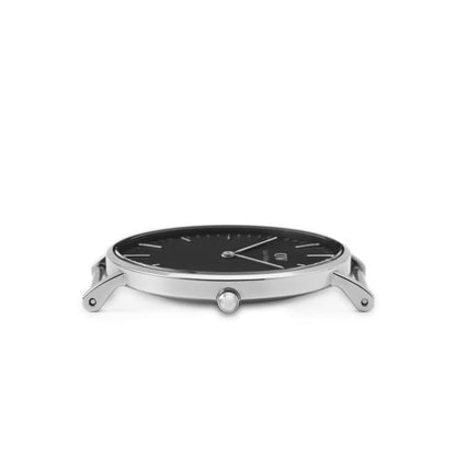 Daniel Wellington Cornwall 36mm Black Dial Black Nato Strap Silver Watch - DW00100151