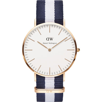 Daniel Wellington Glasgow 40mm White Dial Men's Rose Gold Watch - DW00100004
