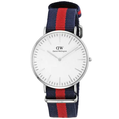 Daniel Wellington Oxford 40mm White Dial Men's Silver Watch - DW00100015