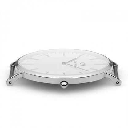 Daniel Wellington Oxford 40mm White Dial Men's Silver Watch - DW00100015
