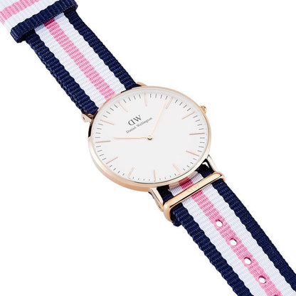Daniel Wellington Southampton 36mm White Dial Tricolour Gold Watch - DW00100034
