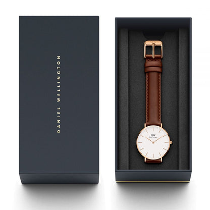 Daniel Wellington Petite St. Mawes 32mm White Dial Bondi Genuine Leather Women's Watch - DW00100175