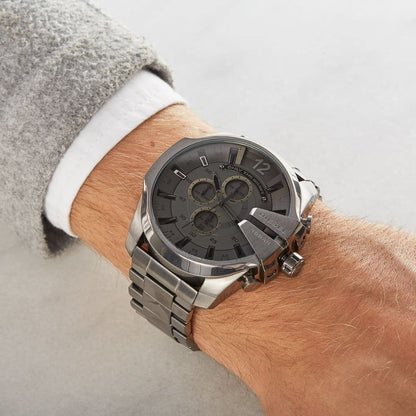 Diesel Mega Chief Chronograph Grey Dial Gunmetal Men's Watch DZ4282