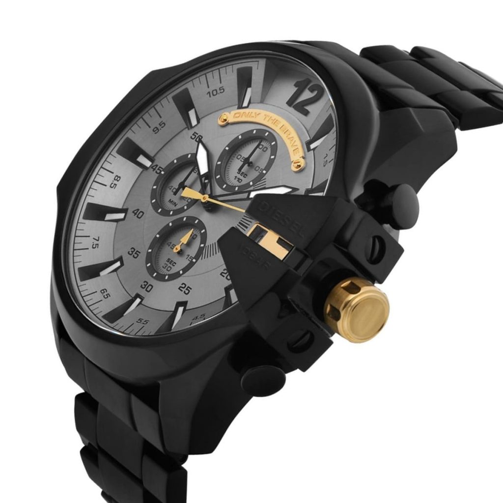 Diesel Mega Chief Men’s Chronograph Black IP Watch DZ4479