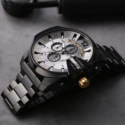 Diesel Mega Chief Men’s Chronograph Black IP Watch DZ4479