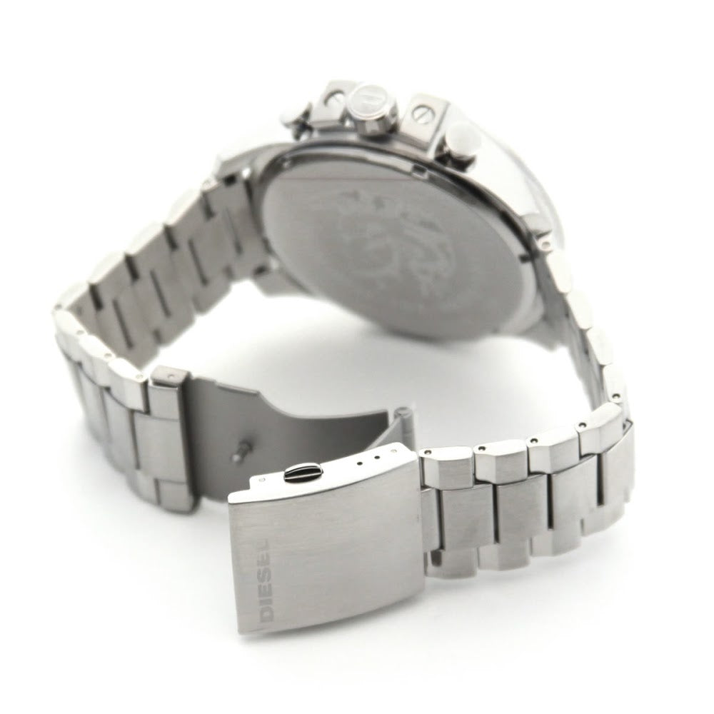 Diesel Mega Chief Blue Dial Men's Silver Watch DZ4465