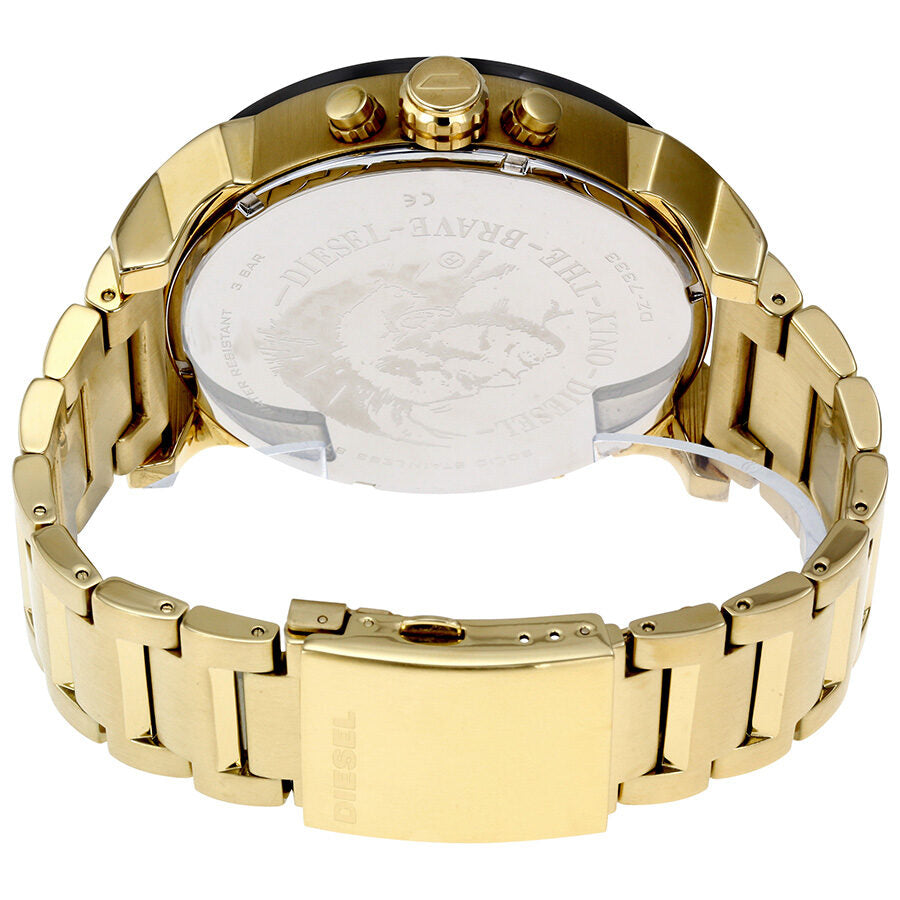 Diesel Mr. Daddy 2.0 Black Dial Gold Chronograph Men's Watch DZ7333