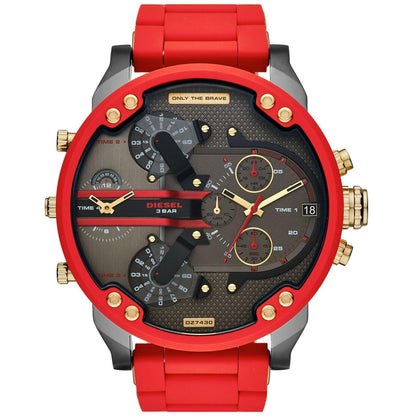 Diesel Mr Daddy 2.0 Two-Hand Red Stainless Steel Watch DZ7430