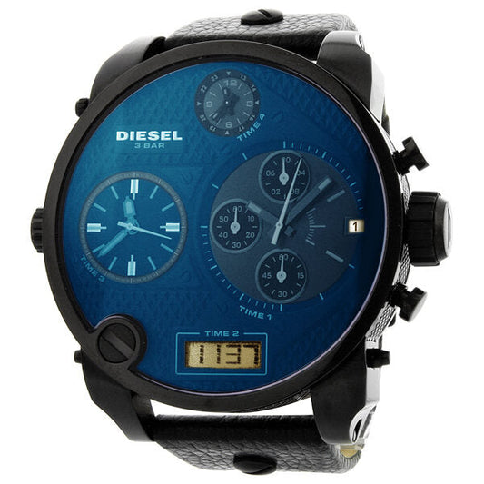 Diesel SBA Chronograph Blue/Black Dial Analog Digital Iridescent Men's Watch DZ7127
