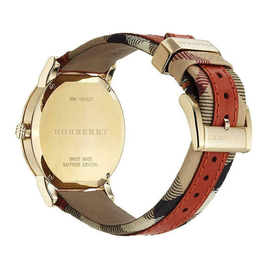 Burberry The City Orange Leather Strap Women's Watch BU9016