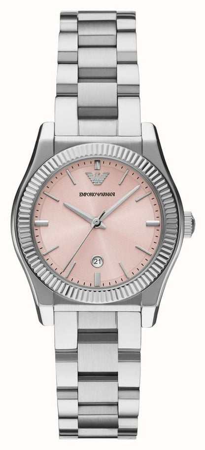 Emporio Armani AR11658 women's watch with pink dial and stainless steel bracelet