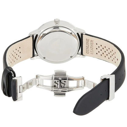 Emporio Armani AR0382 watch caseback and genuine leather strap with buckle detail