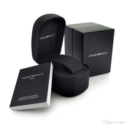 Emporio Armani AR11227 watch presentation box with documentation and branded case