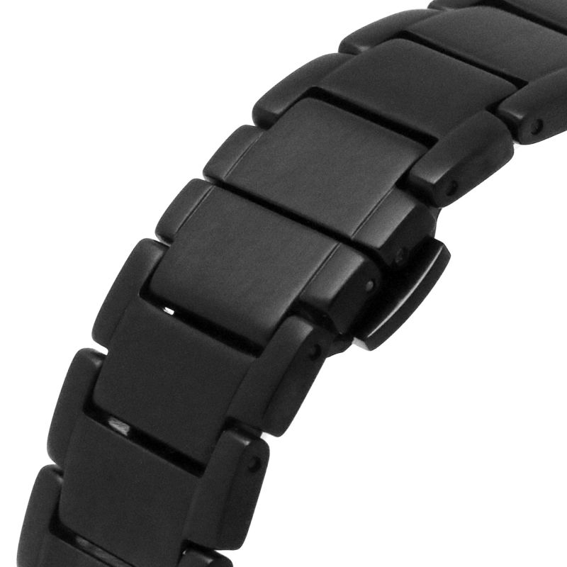AR11472 black stainless steel link bracelet detail