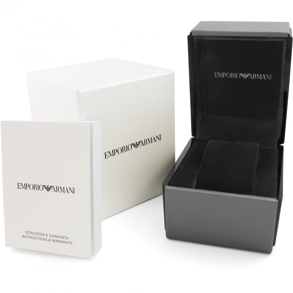 Emporio Armani Silver Chronograph Green Dial Men's Watch AR11480