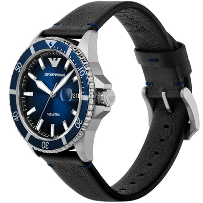 Emporio Armani Silver and Blue Men's Watch - AR11516