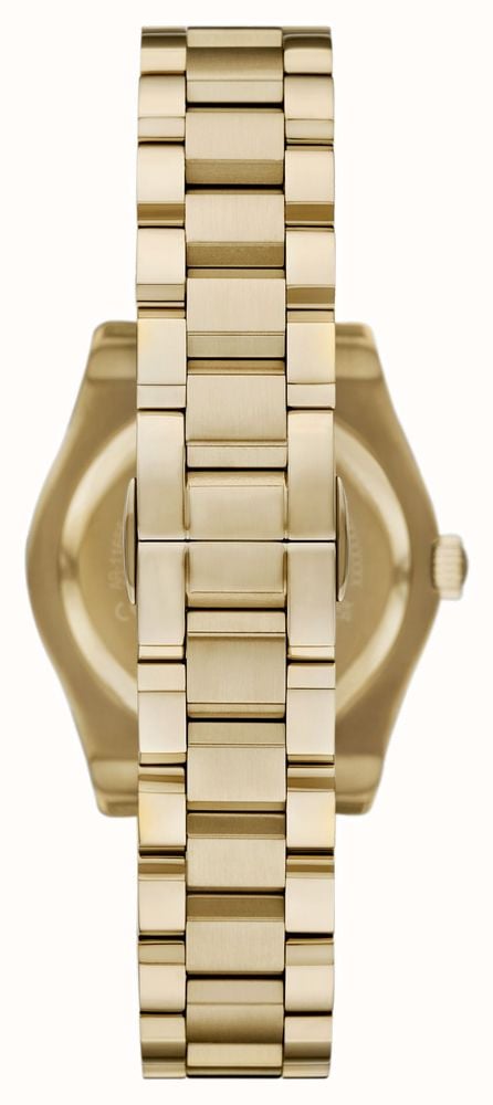 Back view of Emporio Armani AR11657 gold-tone stainless steel case and bracelet