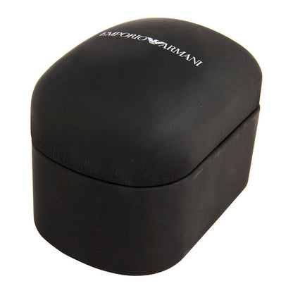 Emporio Armani watch box and packaging for AR1737 chronograph timepiece