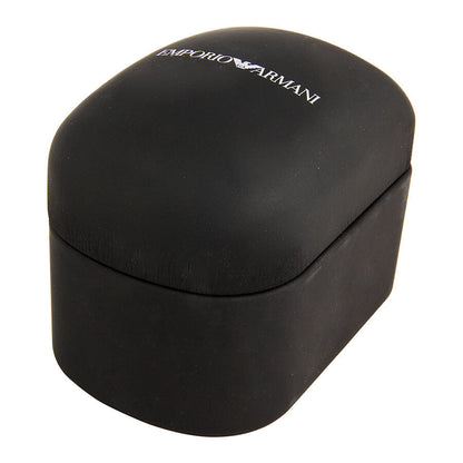 Emporio Armani watch presentation box in black with brand logo