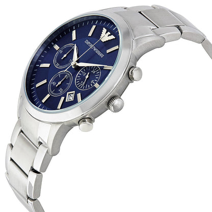 Emporio Armani AR2448 watch side angle showing stainless steel case and bracelet