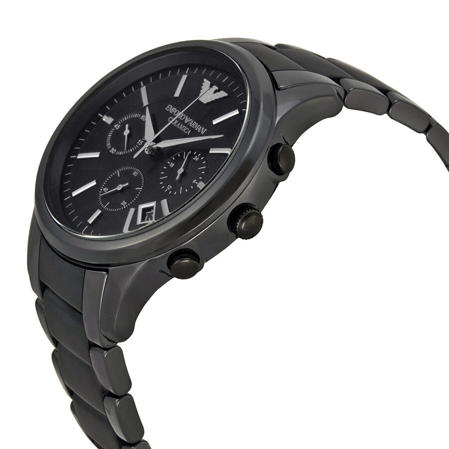 Emporio Armani Ceramica Chronograph Black Dial Men's Watch AR1452