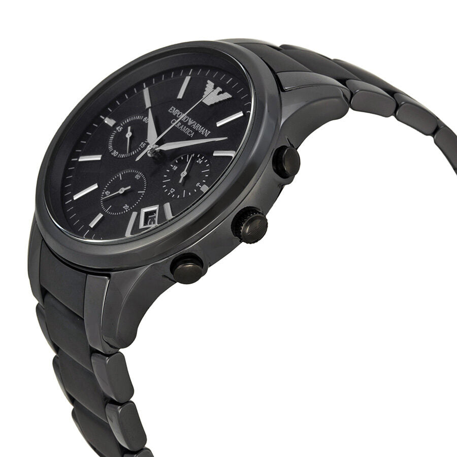 Emporio Armani Ceramica Chronograph Black Dial Men's Watch AR1452