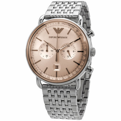 Emporio Armani Aviator Chronograph Beige Dial Men's Watch - AR11239