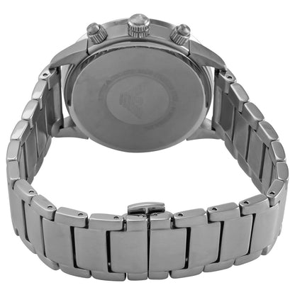 Emporio Armani Mario Chronograph Black Dial Silver Men's Watch - AR11241