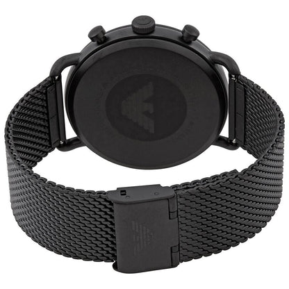 Emporio Armani Chronograph Blue Dial Black Mesh Men's Watch - AR11201