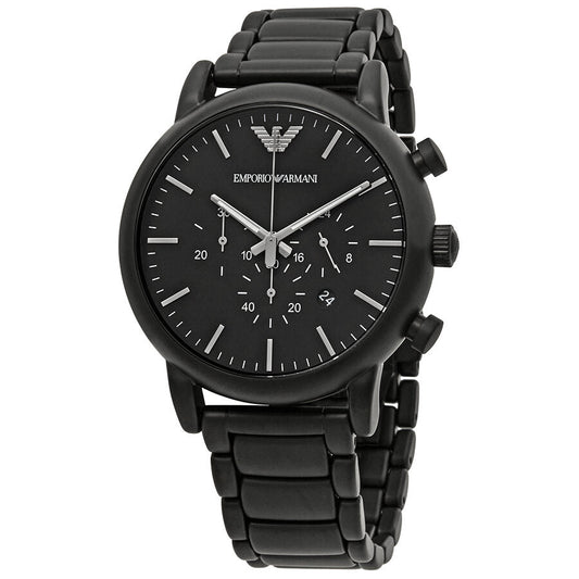 Emporio Armani Classic Black Dial Brushed Black Men's Watch AR1895