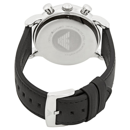 Emporio Armani Classic Chronograph Black Genuine Leather Men's Watch - AR1733